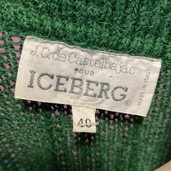 ICEBERG Green Wool Alpaca Ram Sweater - Picture 13 of 14